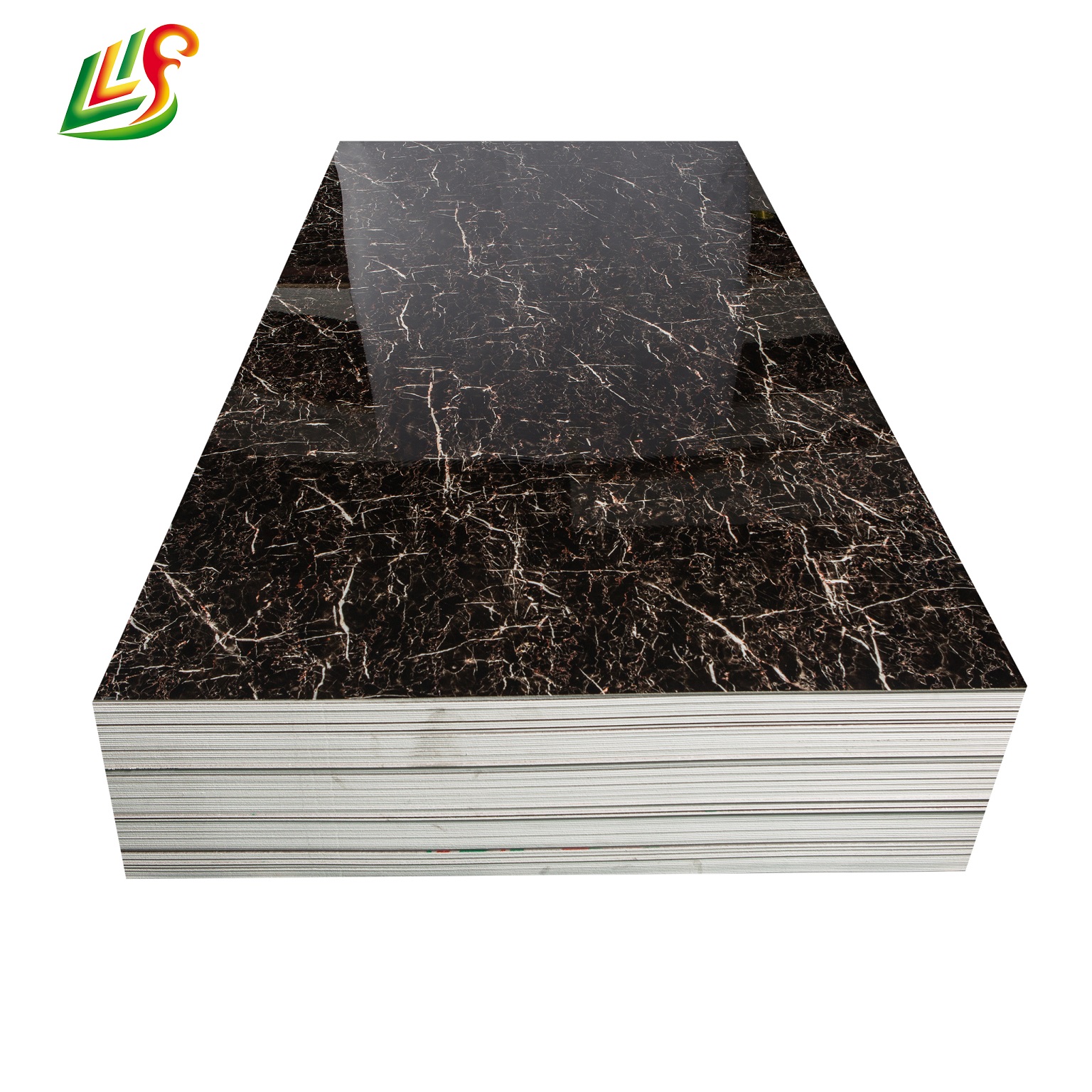 Light weight uv curing pvc marble board polymarble sheet _Shandong