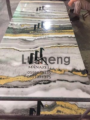 Hot sale alternative marble UV PVC marble PVC decorative wall panel open book design(图6)