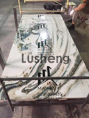 Hot sale alternative marble UV PVC marble PVC decorative wall panel open book design(图5)
