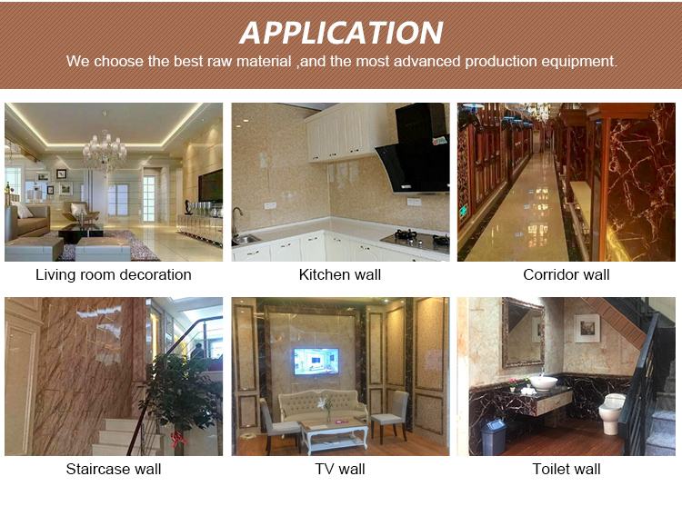 Indoor decoration material interior pvc wall panel waterproof 3D uv marble sheet(图3)