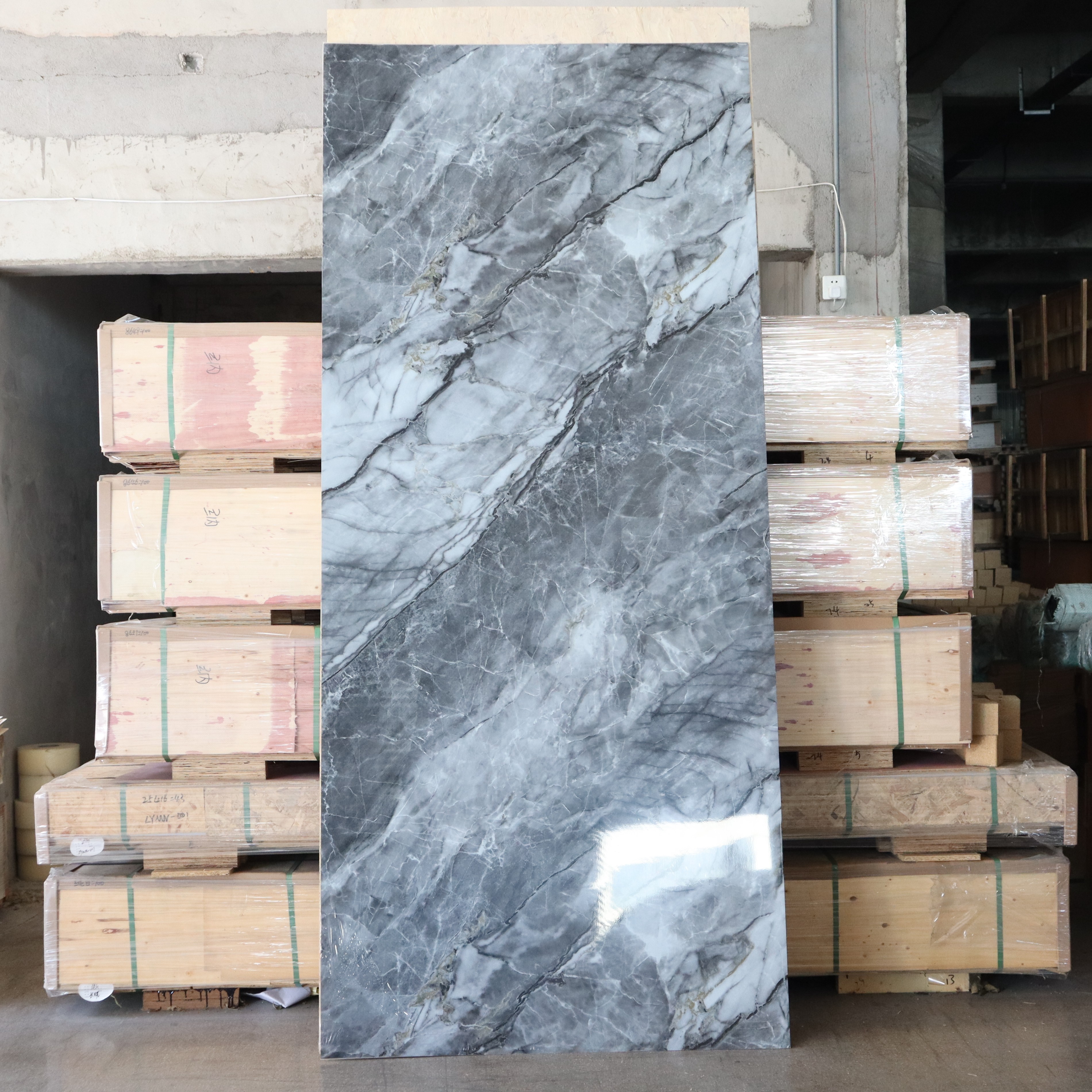 High Glossy UV Surface PVC Marble Sheet
