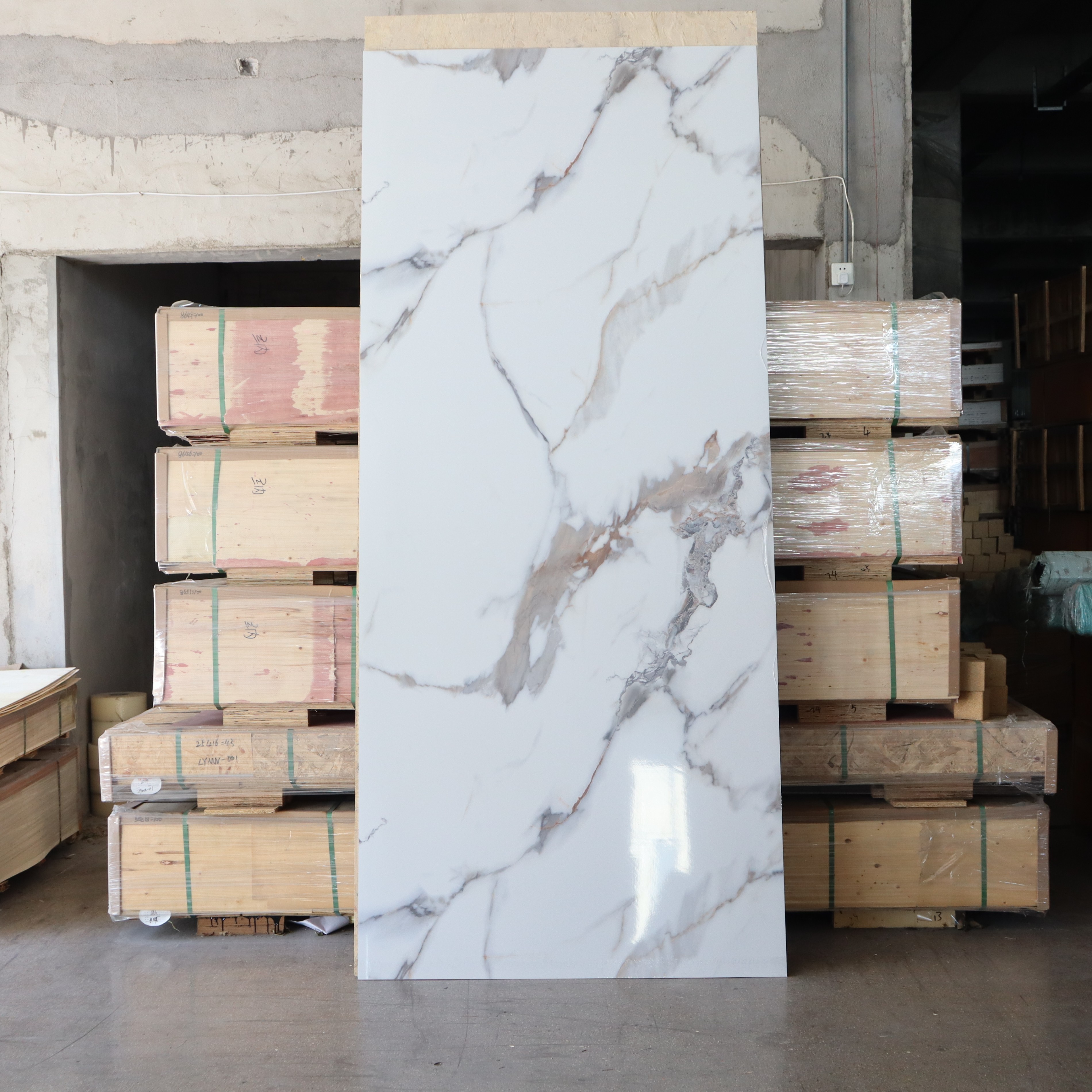 High Glossy UV Surface PVC Marble Sheet