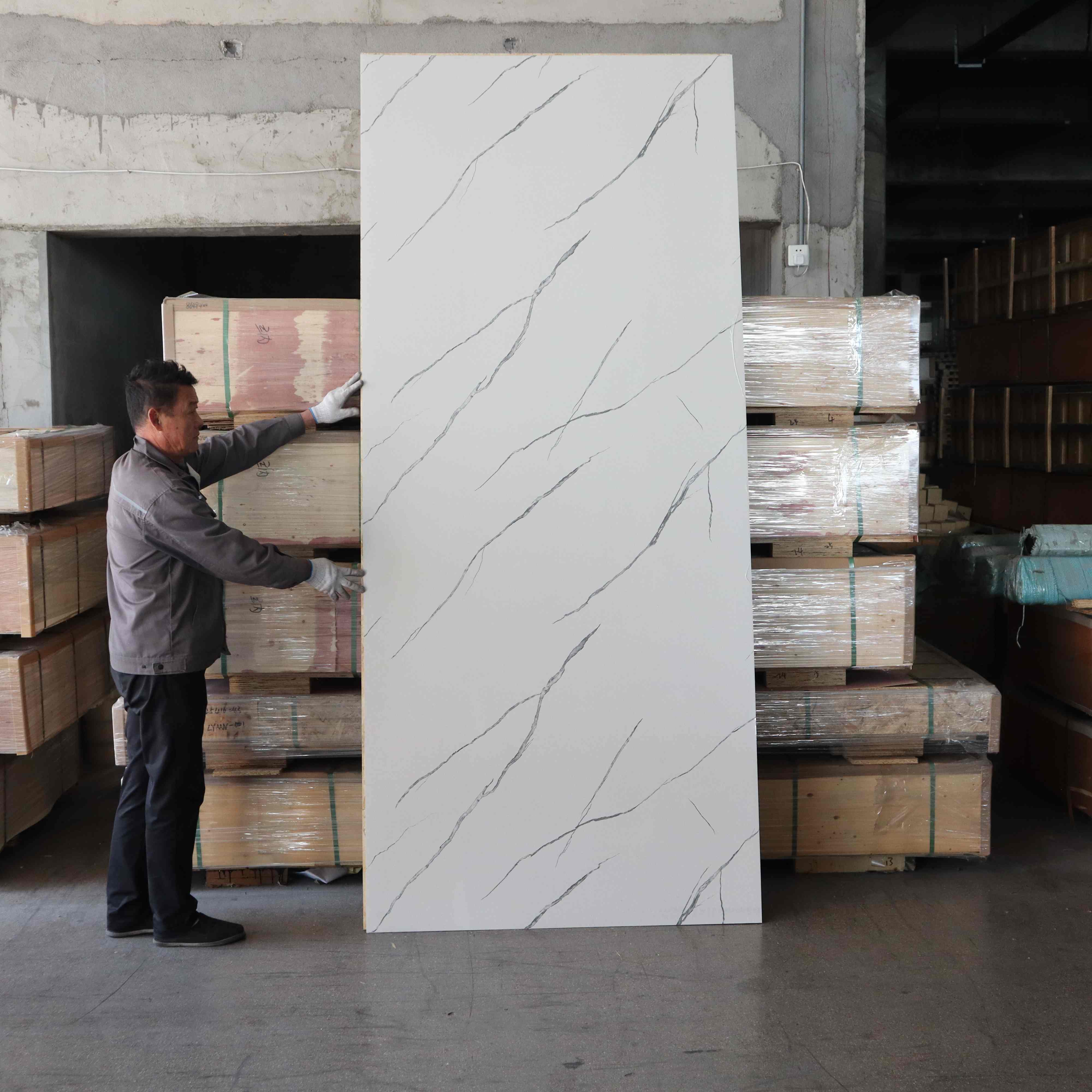 Eco-friendly Waterproof High Glossy PVC Marble Sheet