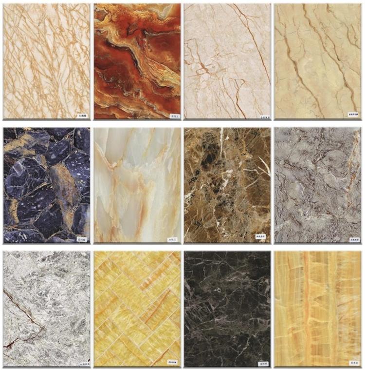 Indoor decoration material interior pvc wall panel waterproof 3D uv marble sheet(图7)