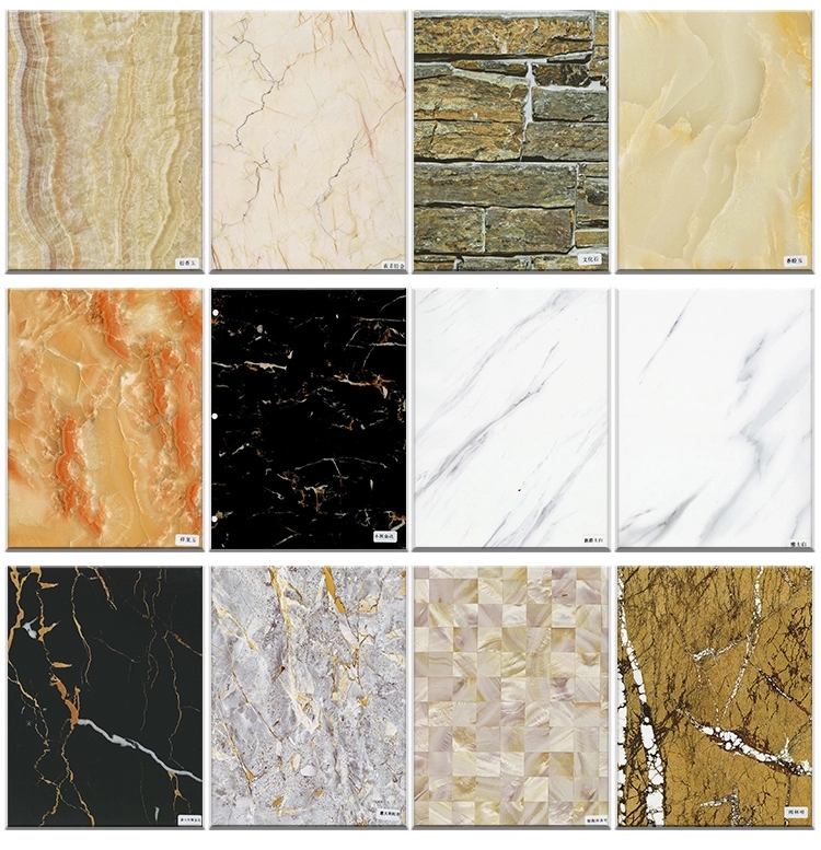 Indoor decoration material interior pvc wall panel waterproof 3D uv marble sheet(图8)