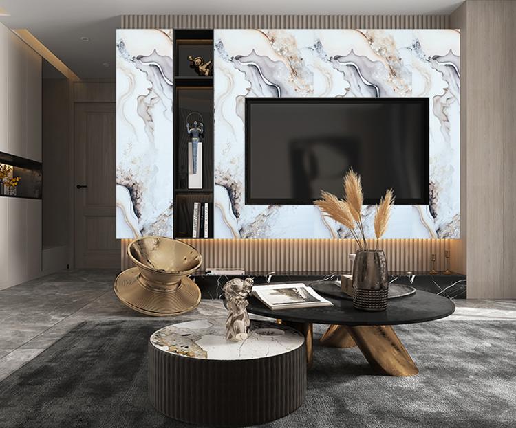 new design decorative waterproof wall panel uv pvc marble wall panels decorative pvc wall panels uv (图2)