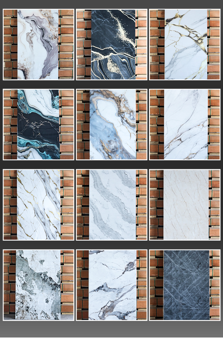 New materials faux marble flexible plastic sheets / uv sheets for interior high gloss uv boards(图4)