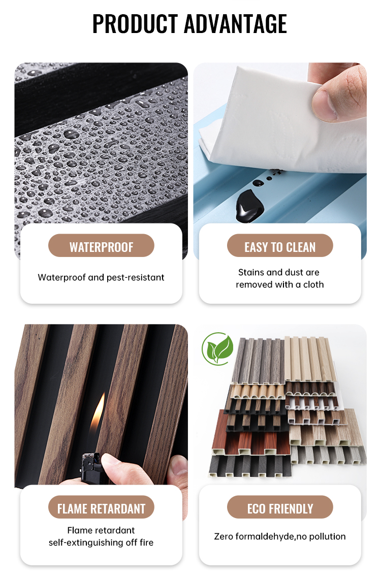 Anti Uv Waterproof Wpc Wall Panel Boards Wpc Interior Wall Decorative Panel Composite(图3)