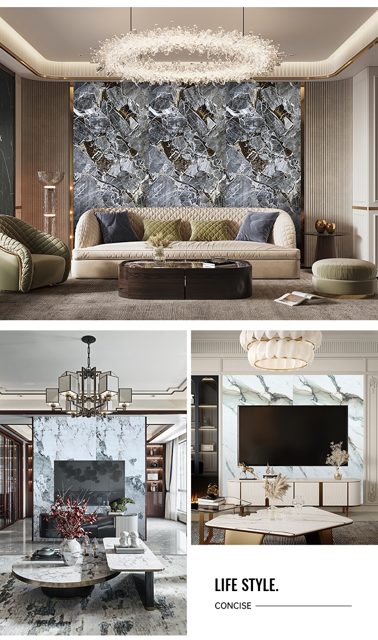 Hot Sale High Glossy PVC UV Marble Sheet(图1)