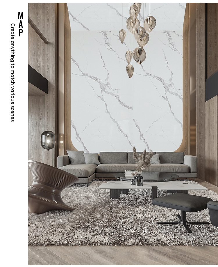 Eco-friendly Waterproof High Glossy PVC Marble Sheet(图2)